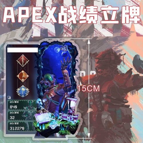 apex英雄角色立牌数据徽章旗帜皮肤边框定制猎杀者桌面摆件