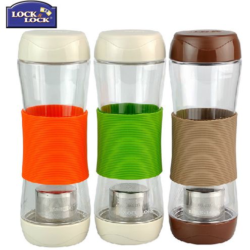 乐扣乐扣水杯隔热泡茶茶杯创意防漏塑料杯带滤网防漏杯