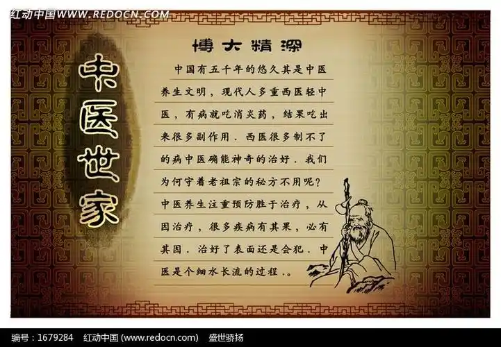 中医世家 中医展板ps素材