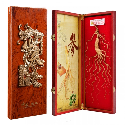 野山参礼盒长白山人参林下参干移山参人参礼盒装东北特产山参礼盒古典