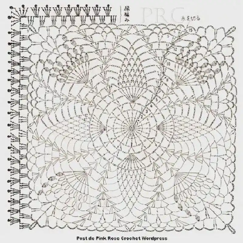 【图解】钩针手工编织 祖母格花片花样图案 #编织# #手工编织# #钩针