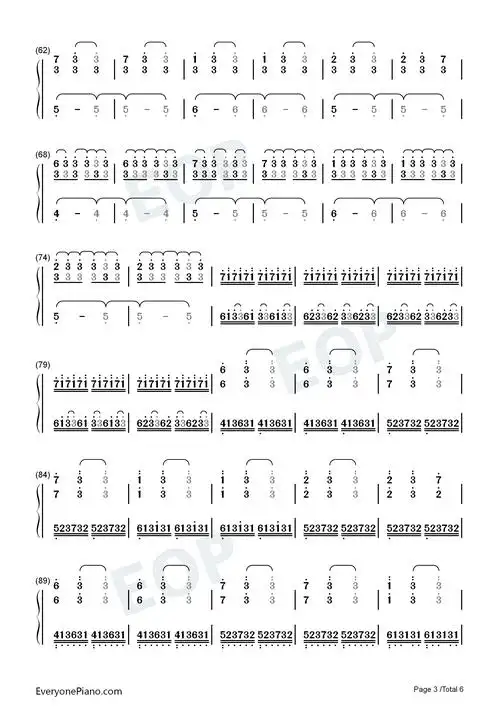 day one-星际穿越ost双手简谱预览3