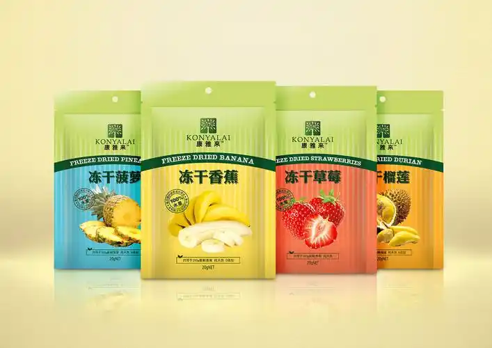 康雅来全天然水果干系列包装设计
