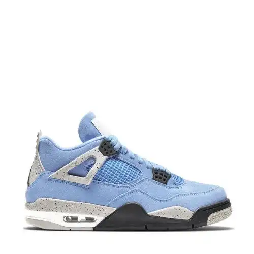 nike/耐克 air jordan 4 男女同款 aj4 北卡蓝 大学蓝 麂皮 小ts 情侣