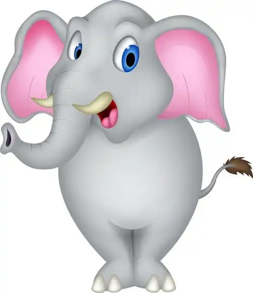 可爱的大象卡通,可爱的大象卡通矢量插画