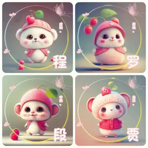 十二生肖可爱姓氏头像你留姓氏我做图