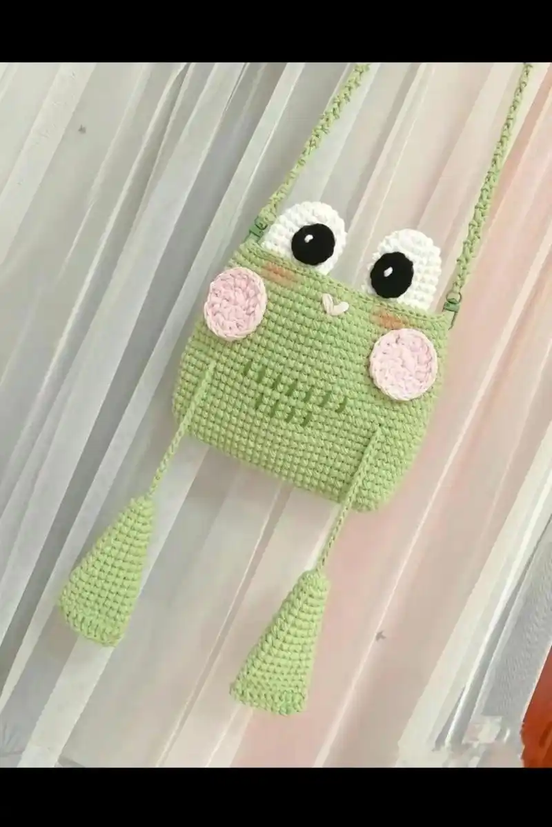 青蛙包包钩织图解.#手工diy #图解分享 - 抖音