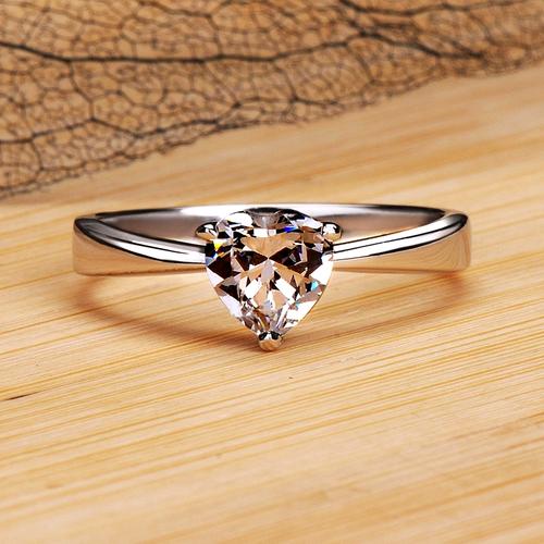 戒指婚戒钻石戒指带证书女款美国莫桑石印记950时尚p6185