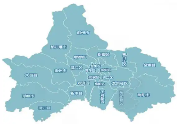 成都共有23个区(市)县,行政区划共有20个区(市)县,另外还有3个功能区.