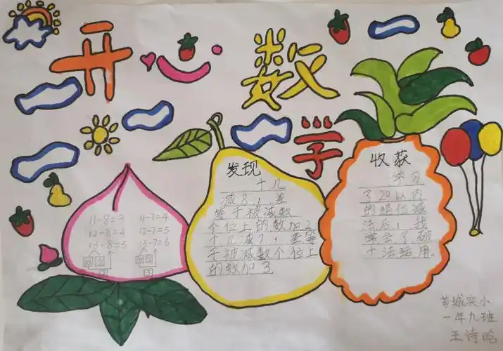 漳州市芗城实验小学:"战役中成长"之一年级"数学小报"篇