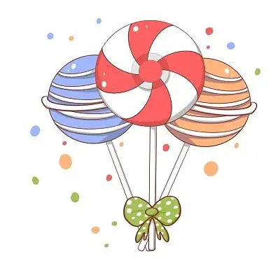 儿童节棒棒糖元素素材卡通创意糖果字六一儿童节促销海报绿色卡通春天