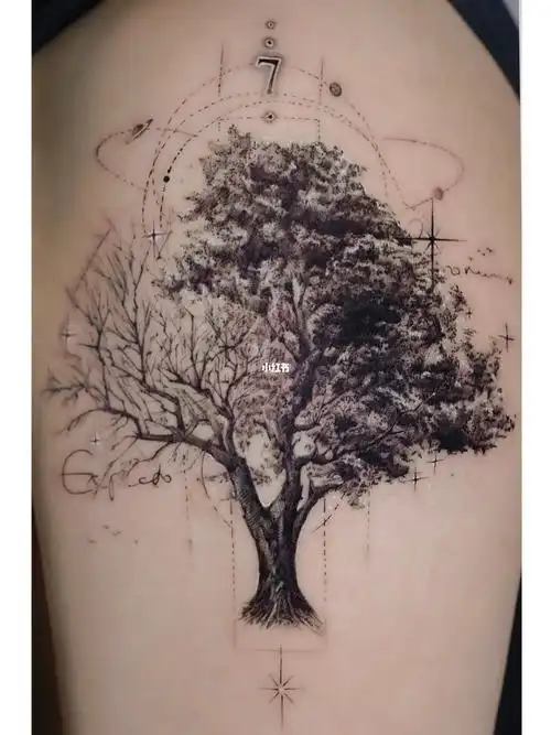 单针tattoo作品世界树