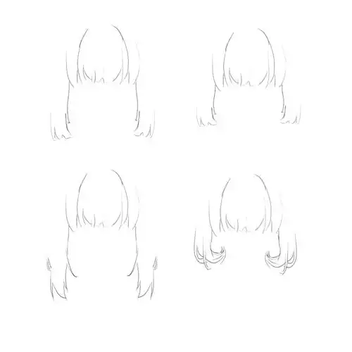 自己画的刘海素材,可随意参考