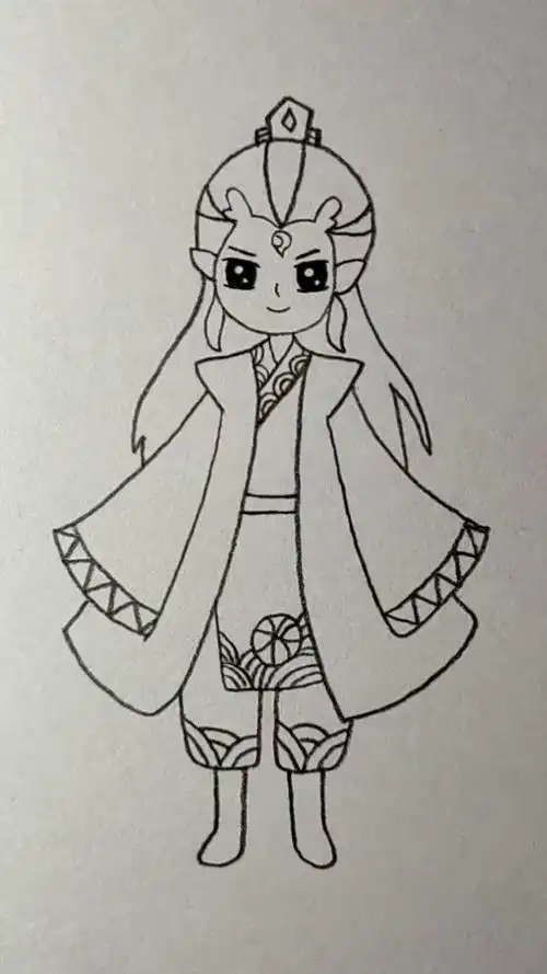 q版敖丙怎么画这么画超简单可爱又简单哦