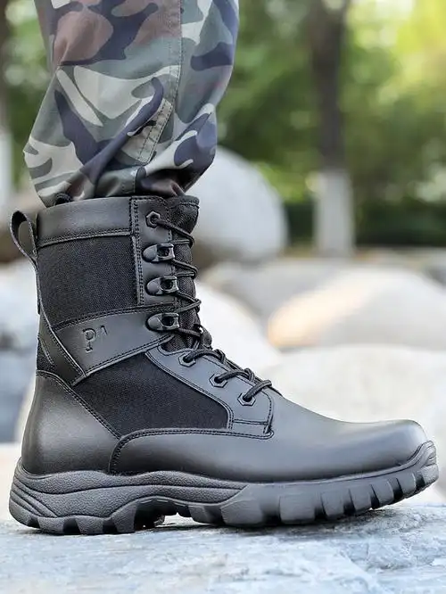 21式作战靴冬季作战训靴超轻透气战术靴保暖羊毛作战男靴高帮陆战靴