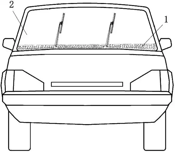 本发明公开了一种雨刮器贴片,所述雨刮器贴片设置在汽车挡风玻璃底部