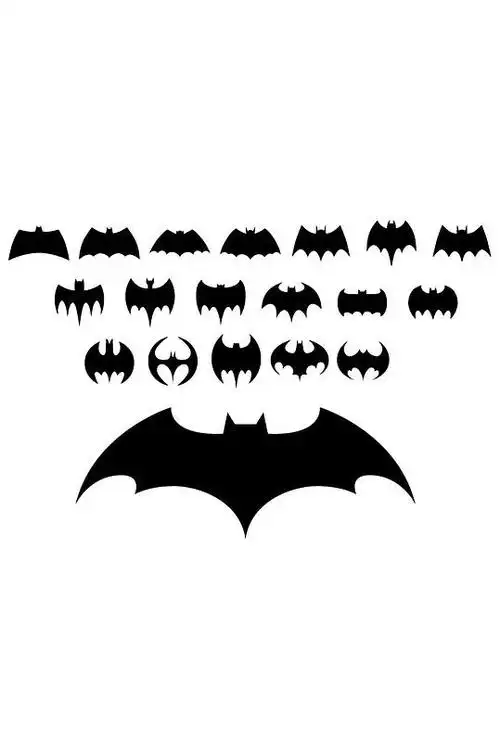 19个蝙蝠侠标志矢量图-众图网