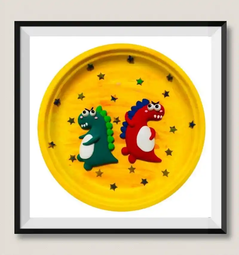 超轻粘土手工 | 盘子贴画样品,儿童创意画 每日一更,持续更新超轻粘土