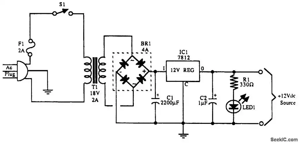 12v直流稳压电源-其他电源电路图-电子产品世界