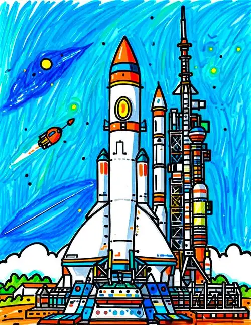 小学低年级科技绘画作品