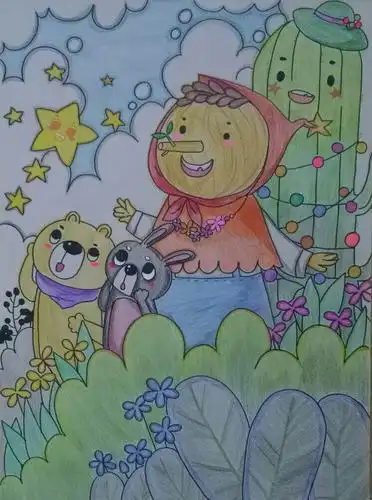 定南县《幼师班儿童画作品》