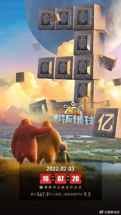 熊出没重返地球总票房破3亿##2022年春节档猛虎贺岁##电影熊出没重返