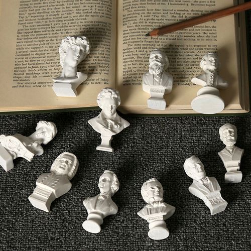 10个桌面装饰品摆件大卫工艺头像希腊女贝多芬美术生仿美术石膏像