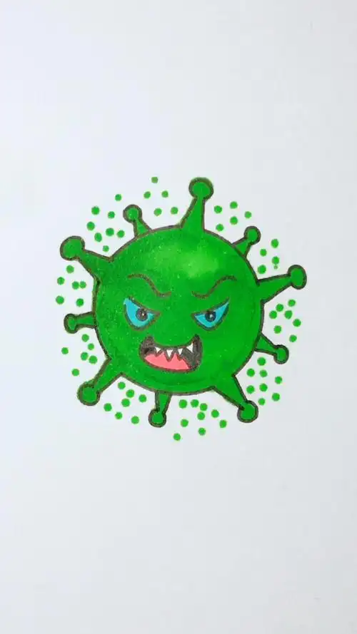 怎么画病毒简笔画