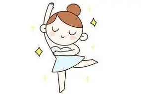 跳舞的古装女孩简笔画