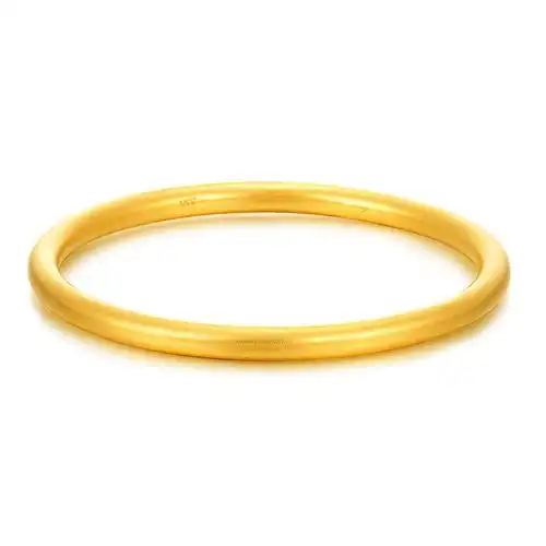 六桂福珠宝 祥云 古法黄金手镯999足金镯子手环手饰女款正品计价