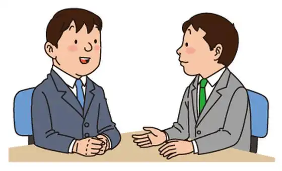 两个人说话,男性