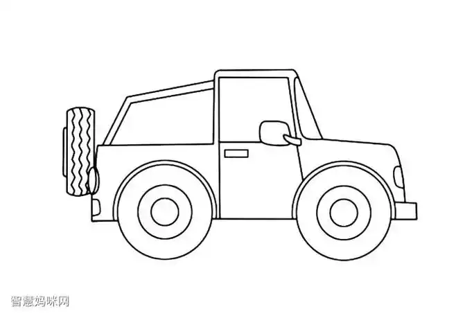 越野车的简笔画简单