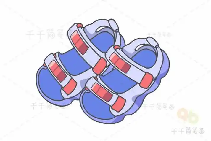创意凉鞋简笔画