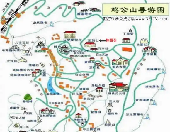 鸡公山导游图 信阳鸡公山地图