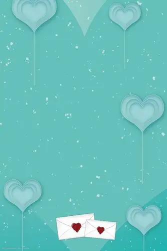 情人节质感爱心海报背景
