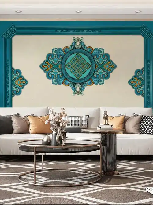 蒙古族民间图案花纹象征意义主要有两类,即吉祥与力量.