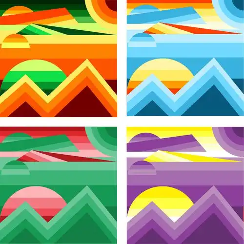 色彩构成-色相对比(18-2 张昊 11803332)