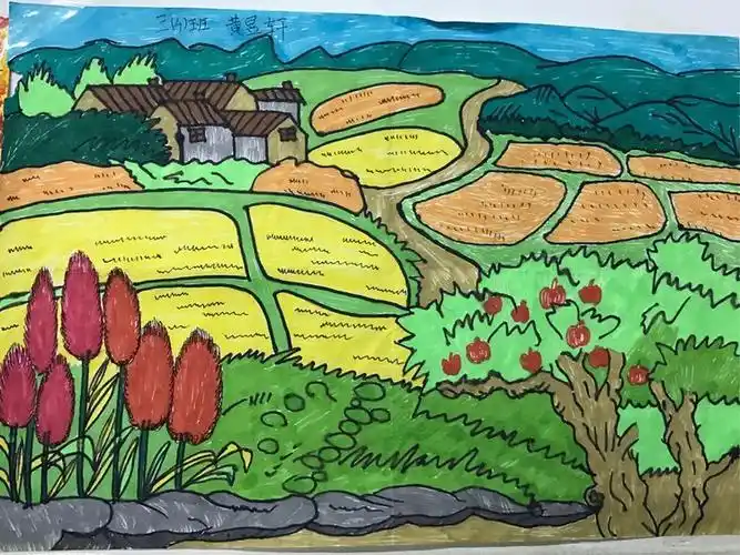 三四班孩子们画笔下的秋天是最美的童话故事