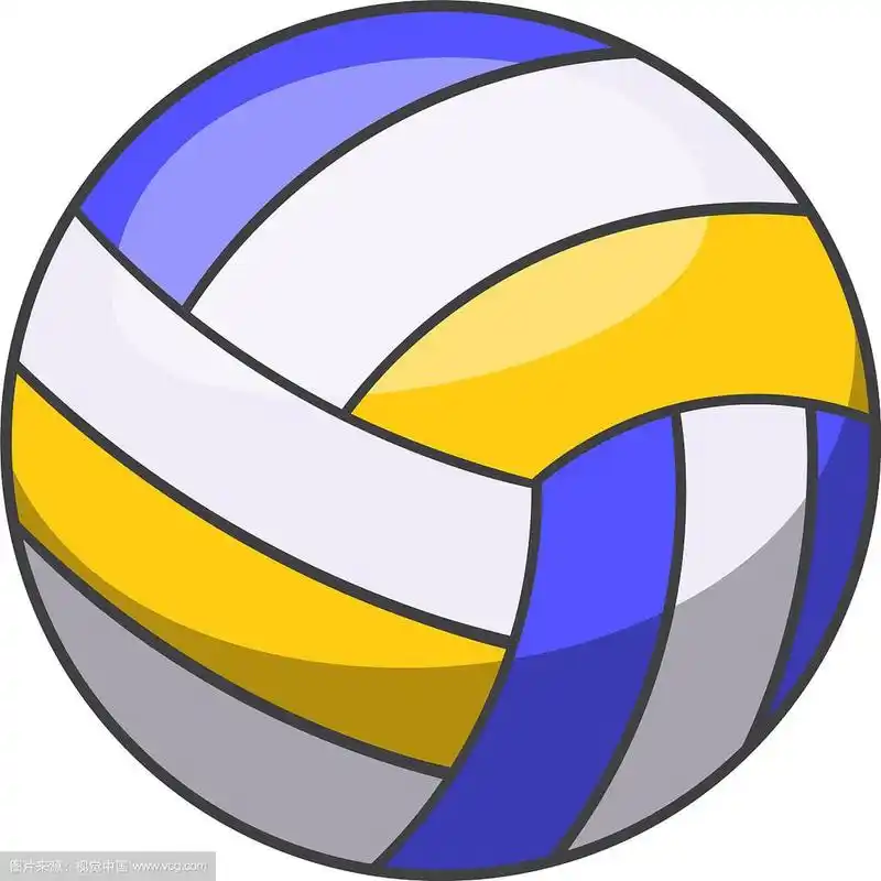 卡通风格的排球图标