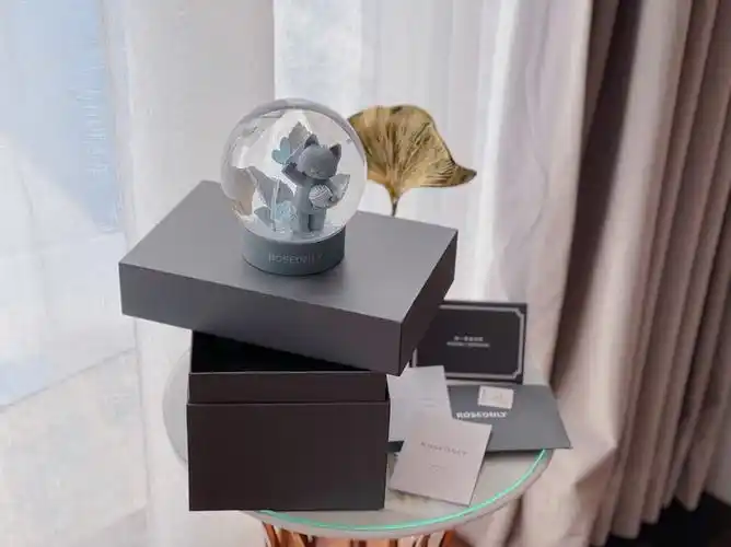 roseonly水晶球roseonly家居水晶玻璃球永生猫咪蝴蝶礼盒生日礼物客厅