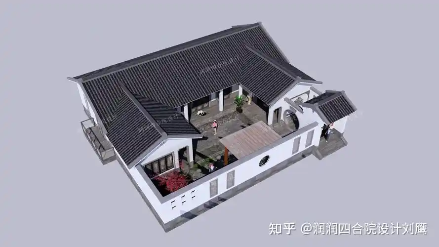 润润四合院设计:6款中式一层四合院有家有院有品味,造价实惠 - 知乎