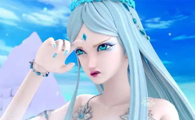 叶罗丽中生气也可爱的四个女孩,莫纱嘟嘟嘴,王默和冰公主很相似