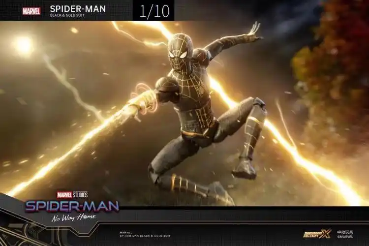 中动玩具黑金版蜘蛛侠#漫威 #手办 #蜘蛛侠