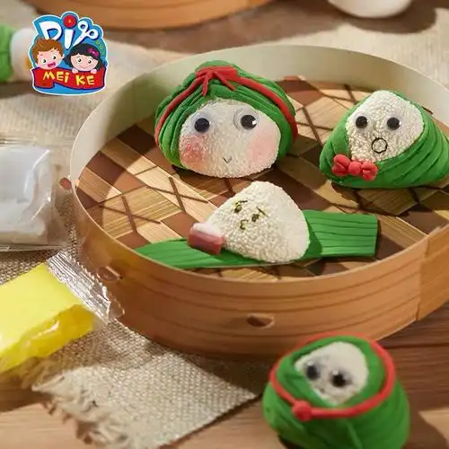 端午节幼儿园亲子彩泥粽子作品合集