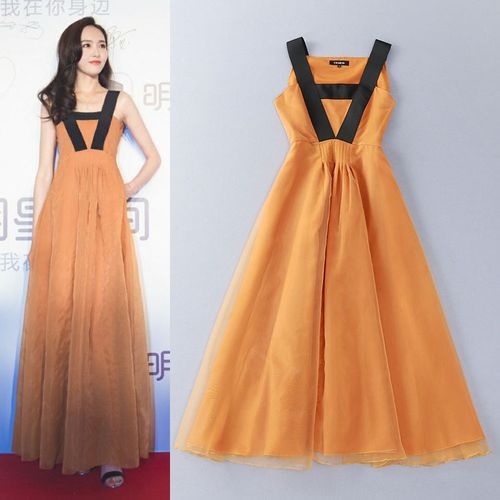 韩版性感吊带长裙连衣裙夏女装春装2018新款潮中长款裙子夏季礼服