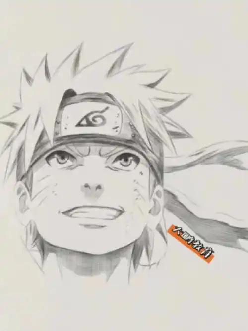 今天大鹏教育的老师我来为你们带来一期火影忍者鸣人铅笔手绘教程.