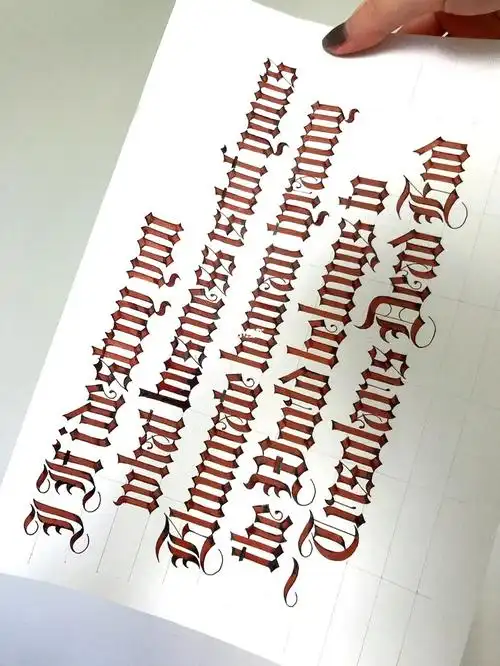 哥特体平平无奇练习纸166张