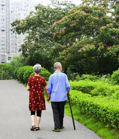 他们牵手的背影让我们羡慕!