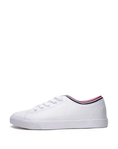 商场同款18年新款 织物鞋口 平底系带男小白鞋板鞋