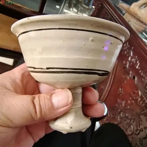 03元代磁州窑高足杯